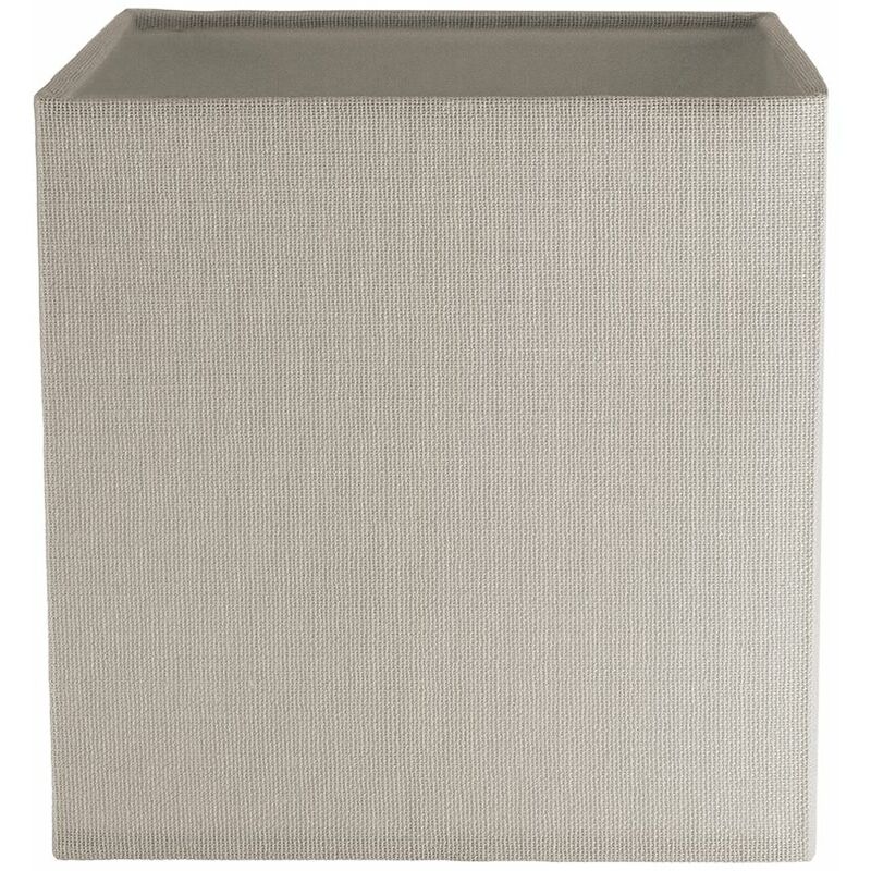 Contemporary and Stylish Dove Grey Linen Fabric 16cm Square Lamp Shade by Happy Homewares
