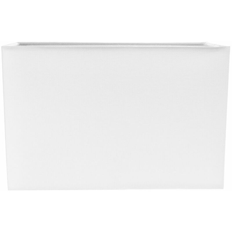 Contemporary and Stylish White Linen Fabric Rectangular Lamp Shade by Happy Homewares