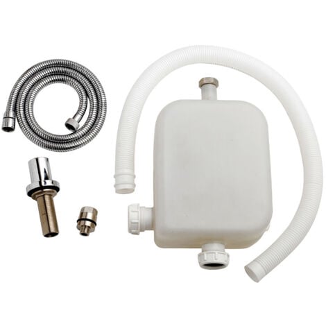 Contemporary Bathroom Deck Shower Kit, 335mm x 220mm, Chrome