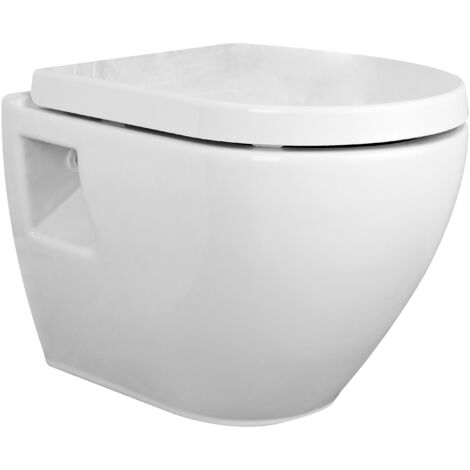 Contemporary Bathroom Round Toilet Pan  , 350mm x 355mm, White