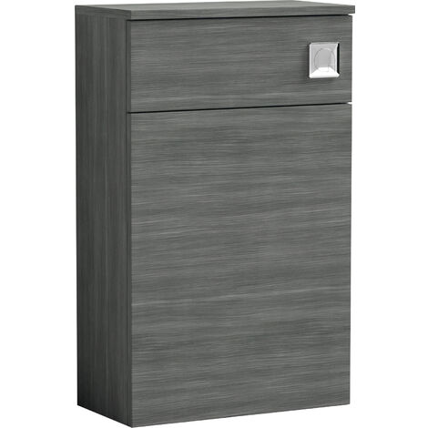 Contemporary Compact WC Toilet Unit 500mm - Anthracite