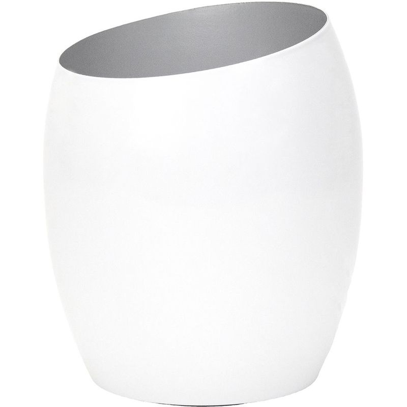 Contemporary Designer White Metal Integrated LED Table/Floor Lamp Uplighter by Happy Homewares