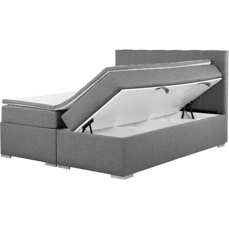 main image of "Contemporary Divan EU Super King Size Bed Upholstered Double Storage Grey Lord"