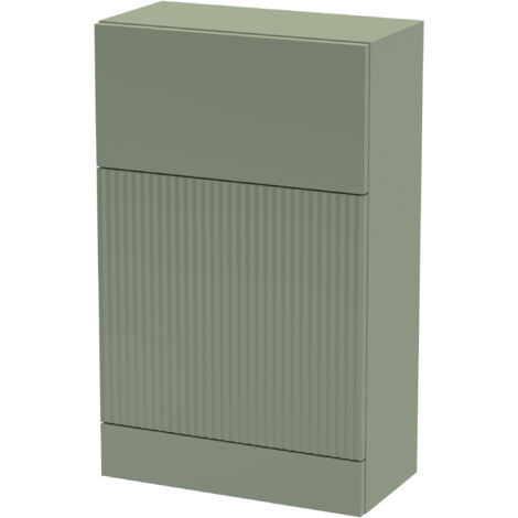 Contemporary Fluted 500mm Floor Standing WC Unit, Satin Green
