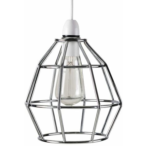 Contemporary Metal Basket Cage Designer Pendant Ceiling Light Shade