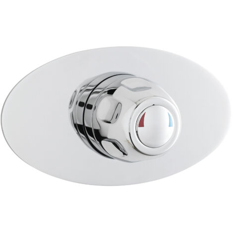 Contemporary Round Concealed Sequential Thermostatic Shower Valve - Chrome - Balterley