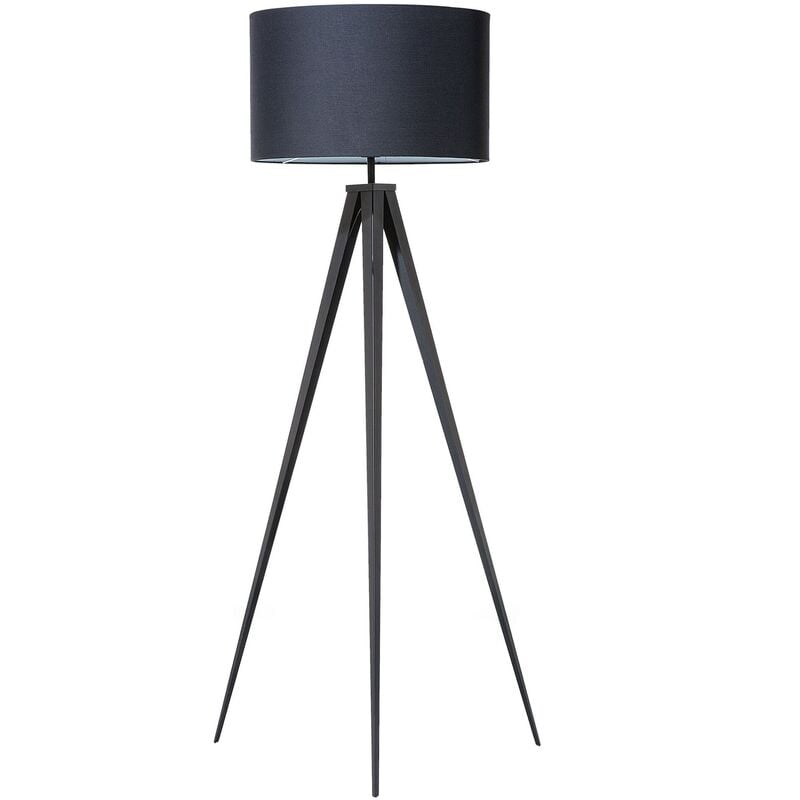 Contemporary Tripod Floor Lamp Black Legs and Shade Stiletto