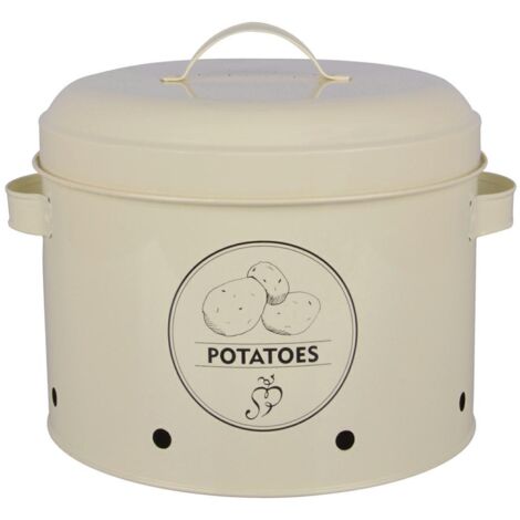 Contenant à pommes de terre vintage crème