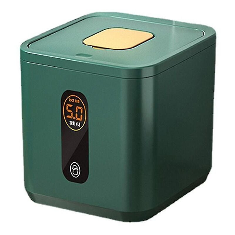 Contenant étanche à l'humidité et aux insectes pour aliments pour animaux de compagnie, boîte de rangement pour grains de riz, vert