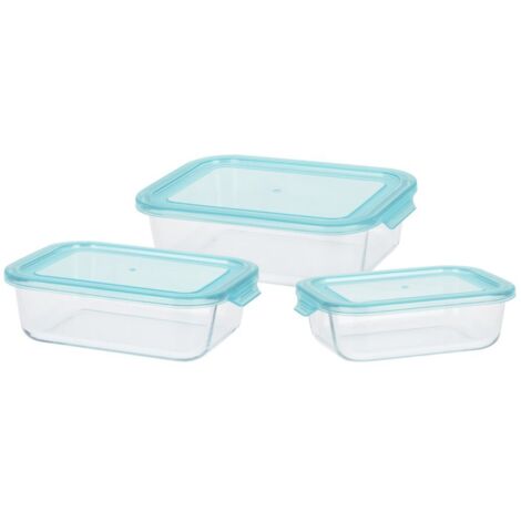 Contenants en verre pour aliments, différentes tailles, 3 pièces