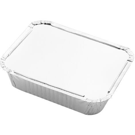 Contenants jetables en aluminium pour casseroles à emporter avec couvercles pour la cuisson, le stockage, le chauffage, la cuisson, les grillades, 20 pièces/paquet 750ML