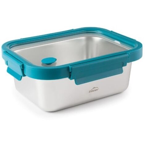 Contenedor alimentos rectangular inox 1800 ml etern lacor