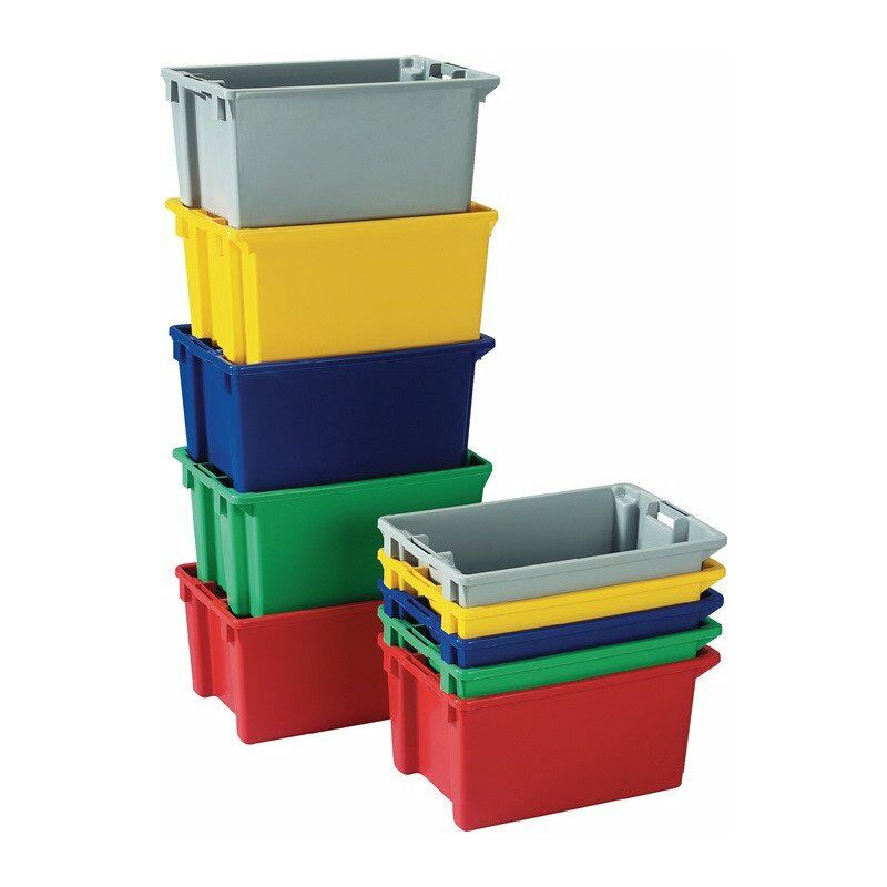 

Contenedor apilable y nido PP amarillo L500xW380xH200mm