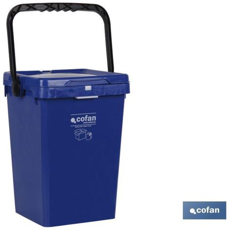 CONTENEDOR AZUL PARA PAPEL-CARTON 25L.