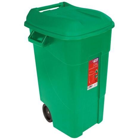 CONTENEDOR BAS. 120 LT C/RUED TAYG PL VERDE TAPA 424007