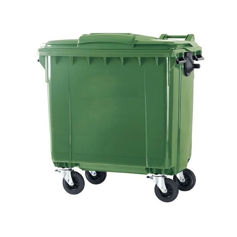 

Contenedor Basura 1100 litros Tapa Plana (Color verde)