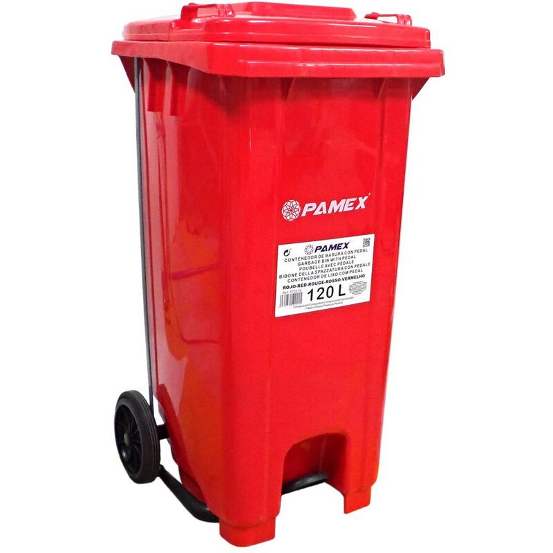 

Contenedor basura reciclaje 120 litros con pedal - Contenur