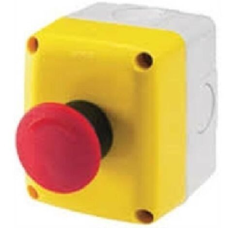 Contenedor con pulsador de emergencia Gewiss 1NA 1NC IP66 GW27202