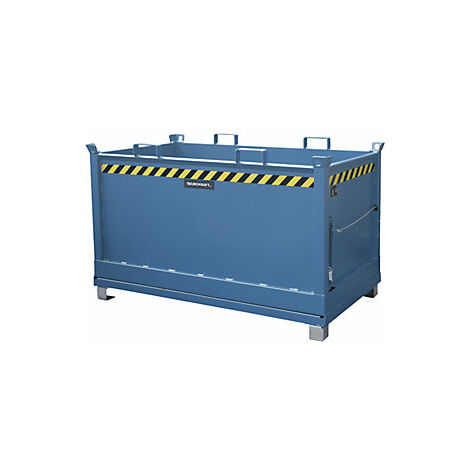 Contenedor con trampilla  capacidad 1,5 m³  azul genciana RAL
