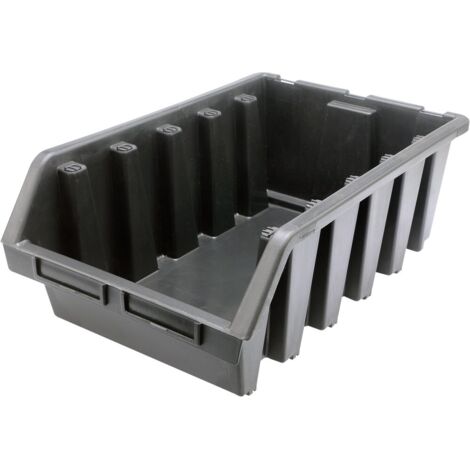 Contenedor de almacenamiento XL negro 333 x 500 x 187 78835 VOREL