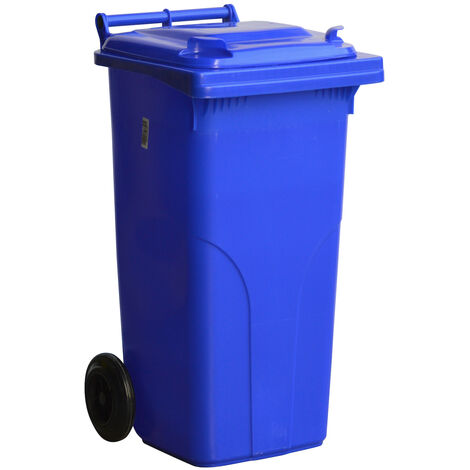 Contenedor de basura Azul 120 litros con 2 ruedas - 95