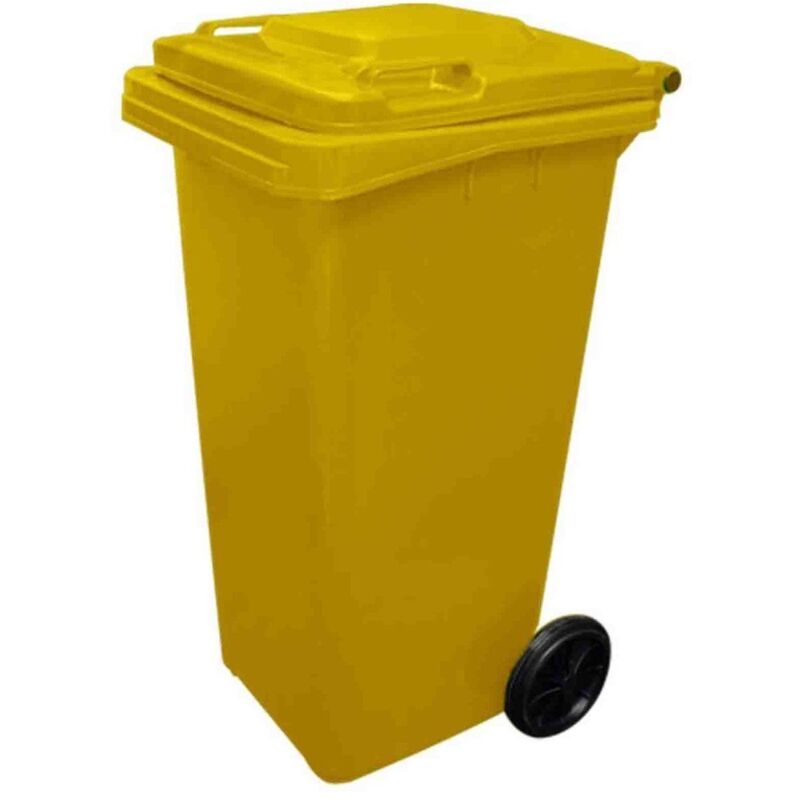 

Jardin202 - Contenedor de Basura Reciclables de Colores con Ruedas 240L | Alta Calidad | Varios Colores - COLOR: AMARILLO
