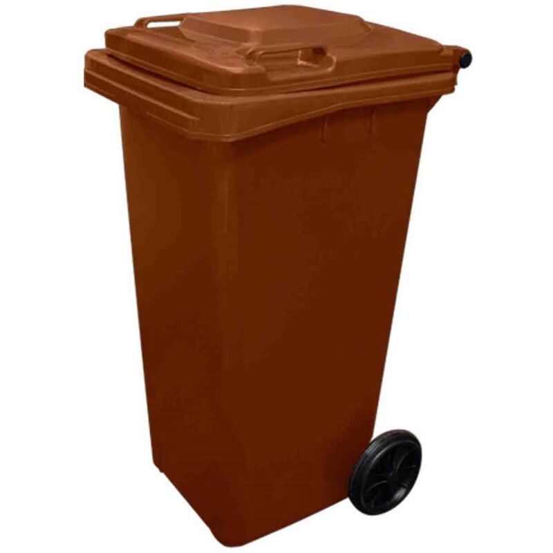 

Contenedor de Basura Reciclables de Colores con Ruedas 240L | Alta Calidad | Varios Colores - COLOR: MARRON