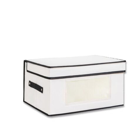 Contenedor de juguetes plegable con tapa y asa, ideal para habitaciones infantiles, salas de juegos, oficinas y organización del hogar (40 x 30 x 20 cm)