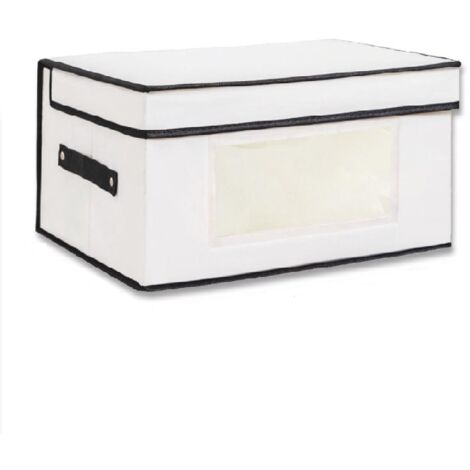 Contenedor de juguetes plegable con tapa y asa, ideal para habitaciones infantiles, salas de juegos, oficinas y organización del hogar (50 x 40 x 25 cm)