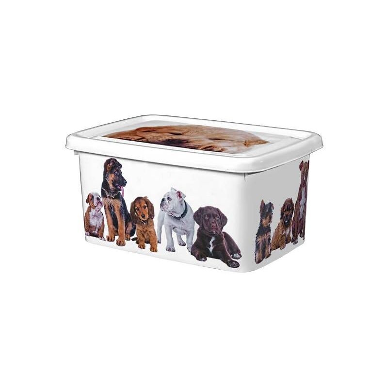 

Contenedor 26L de plástico con diseño de perros