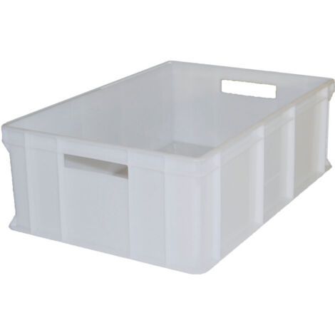 Contenedor de plástico blanco de 600 x 400 x 200 mm