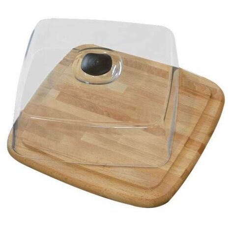 Contenedor de Queso Cuadrado de Madera cm 31X31 Checco