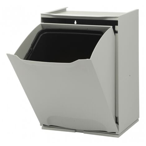Relaxdays Cubo de basura empotrable, Sistema de reciclaje, Plástico, 4x 8L,  35 x 34 x 48