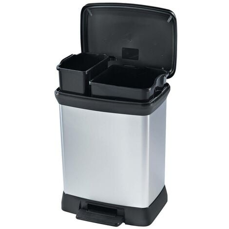 ⇒ Comprar Cubo basura reciclaje con pedal 2 compartimentos 30+