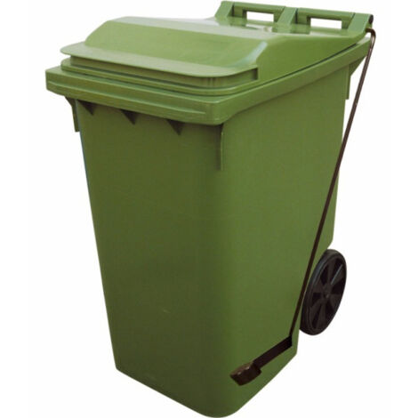 Contenedor de residuos industrial de 360 litros con pedal para exteriores 865x620x110 mm DENOX- FAMESA