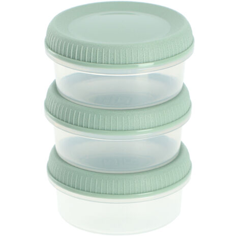 Contenedor de salsa de plástico de 3x80 ml, especias para mojar con tapa para salsas ecológicas