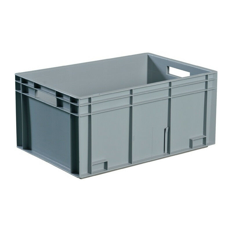 

Contenedor de transporte L400xW300xH320mm gris PP paredes laterales full size cerrado PROMAT