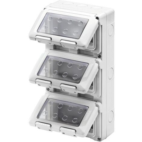 Contenedor Gewiss de pared de 12 polos IP55 para la serie de sistemas GW27052