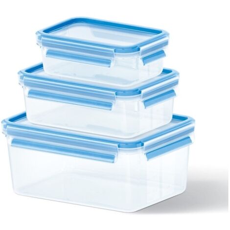 Contenedor hermetico set 3 pzs rectangular emsa