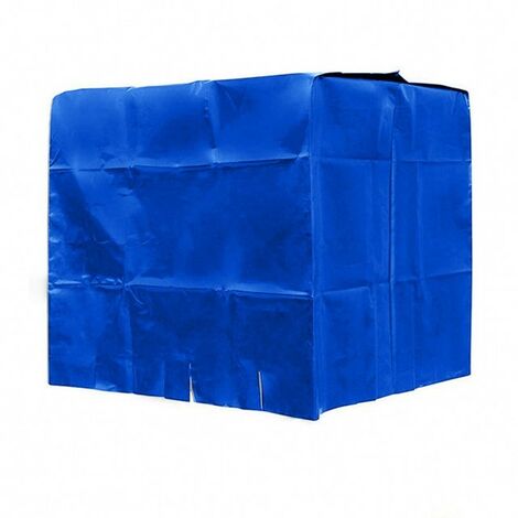 Contenedor IBC de 300-1000 litros, papel de aluminio impermeable a prueba de polvo, cubierta de tanque de agua de lluvia Oxford, cubierta de protección UV para jardín al aire libre,Blue,120x80x116cm