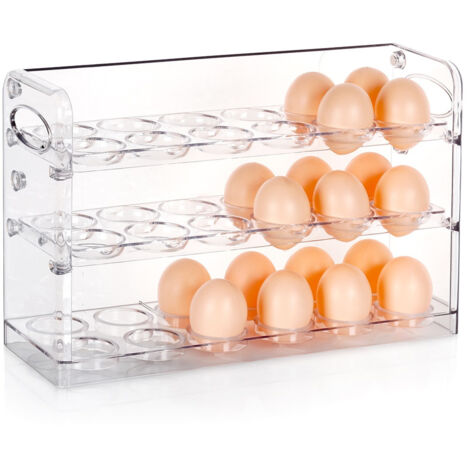 Contenedor para 36 huevos, organizador de cocina para refrigerador, dos niveles
