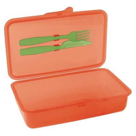 Contenedor para merienda con cubiertos L 1,0 Cosmoplast