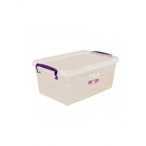 Contenedor plástico transparente multiusos de 30 litros.