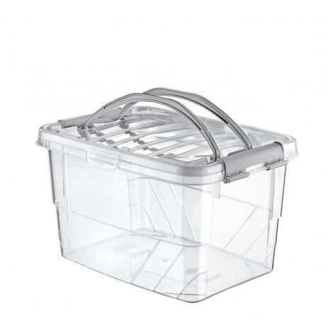 Contenedor rectangular de 13 l con asa