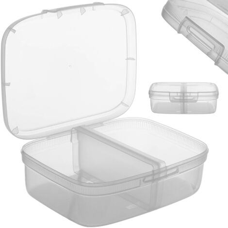 Contenedor rectangular para alimentos con separador Snap Box Transparente 1.8L. Curver