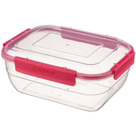 Contenedor rectangular para conservación de alimentos 1320 ml 1,32 l VIVO hermético con precinto cerrado con 4 clips