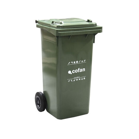Contenedores 2 ruedas para Basura, 120 litros  verde