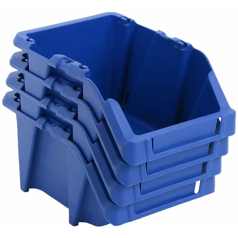 

Happyshopping - Contenedores almacenaje apilables 153x244x123 mm azul 75 uds