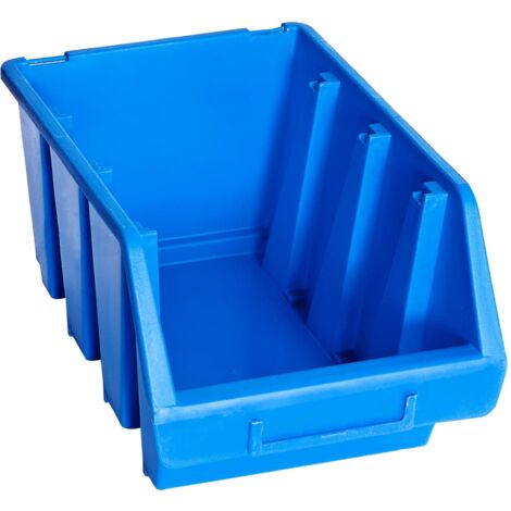 Contenedores de almacenaje apilables 20 unidades plástico azul vidaXL