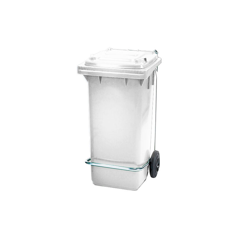 

Contenedores de basura 240 Lts Con pedal Color Contenedores. Blanco
